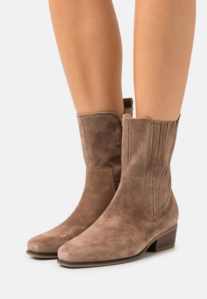 Gabour Gris | Bottine De Cow-boy/motard Exclusive